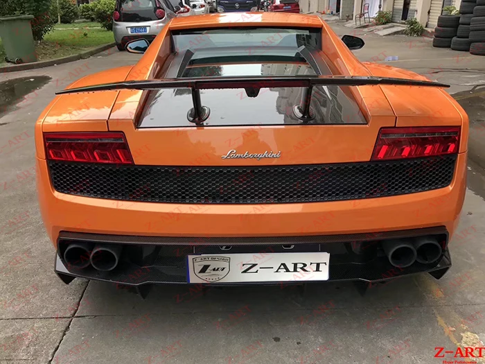 Z-ART углеродного волокна задний спойлер для Lamborghini Gallardo LP550 LP560 LP570 заднее крыло |