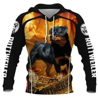 fashion fire fighting long sleeve hoodies 3d graphics rottweiler splicing pocket pullovers tops fashion man hoodie sweatshirt