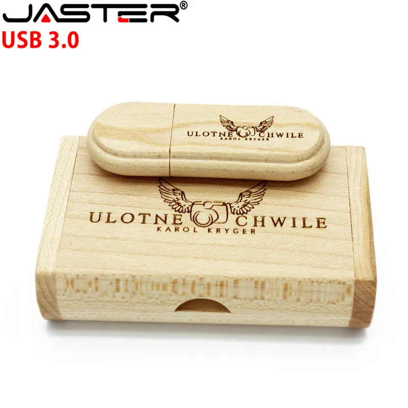JASTER настраиваемый логотип флеш накопитель USB 3 0 4 ГБ 8 16 32 флешки из кленового