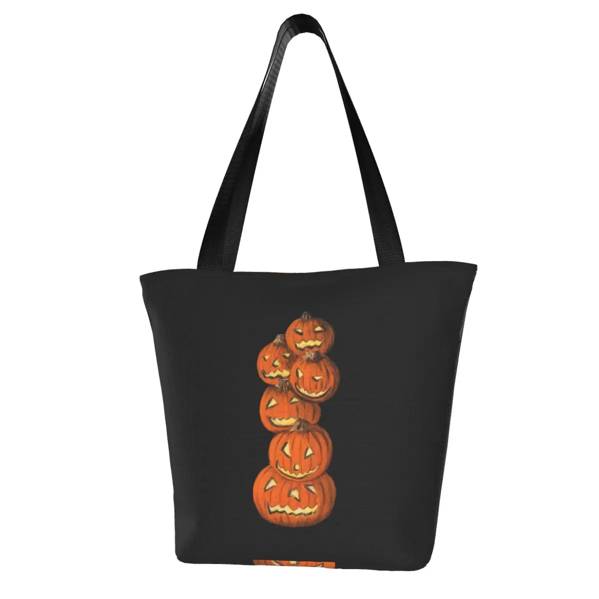 

Сумка для покупок в виде тыквы на Хэллоуин, искусственная кожа, смешные школьные сумки из полиэстера