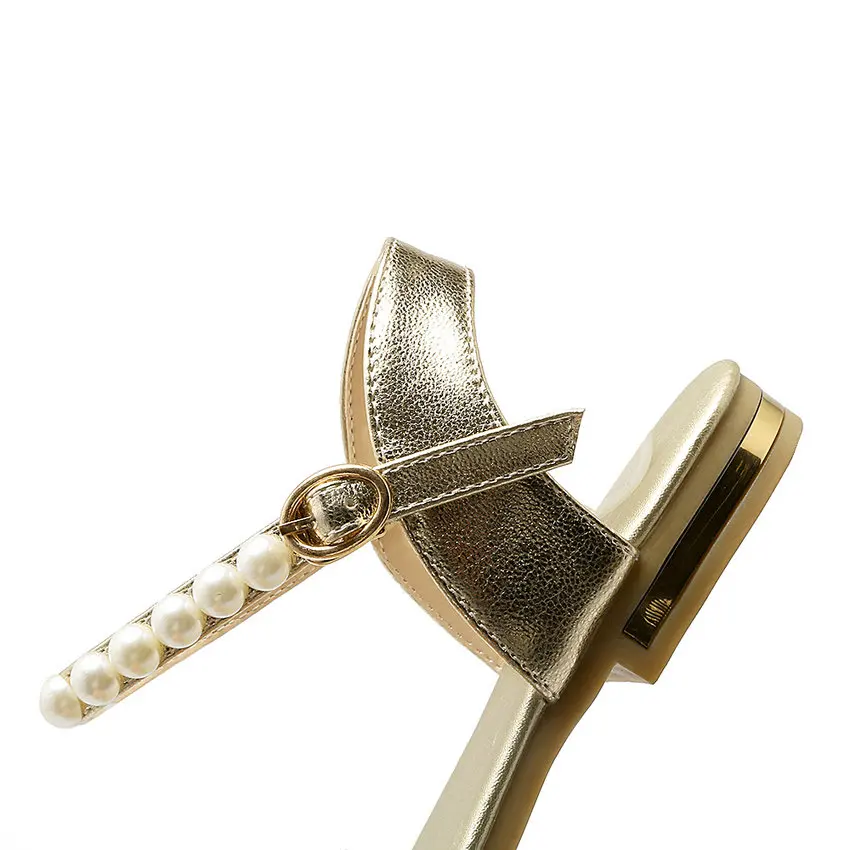 Женские сандалии QUTAA повседневные летние из искусственной кожи на низком каблуке