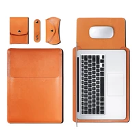 mouse pad pouch notebook bag for xiaomi macbook air 11 6 12 13 cover retina pro 16 15 15 6 pu leather laptop sleeve case funda