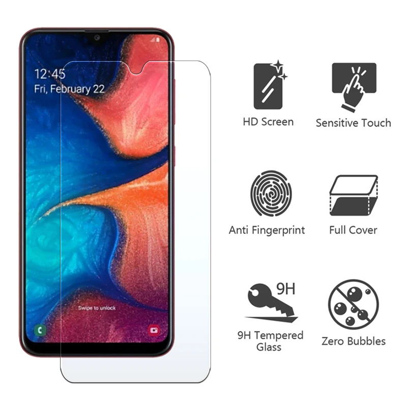 3pcs a20e protective glass on for samsung galaxy a 20e a20 e e20 glass on glaxay a20e screen protector armor tempered glas film free global shipping