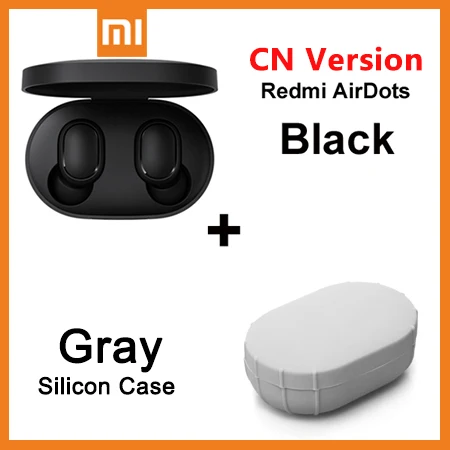 Xiaomi Redmi Airdots TWS беспроводные Bluetooth наушники стерео бас гарнитура с микрофоном голосовой помощник управление AI - Цвет: CN Add 1 Case