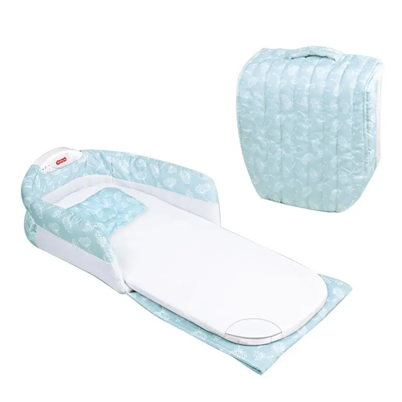 High quality Mattress Baby Bed Half Encirclement By Boys And Girls In The Beds Portable Folding Multi-Function With Music Night | Мать и