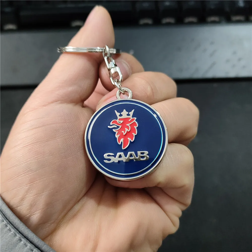 Металлический брелок для ключей с логотипом автомобиля SAAB 9-3 9-5 93 9000 900 9-7 600 99 9-X 97X