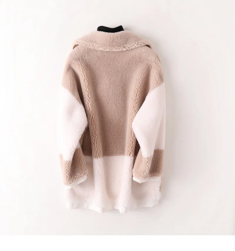 Новинка 2019 года сезон осень-зима повседневное пальто из овечьей шерсти женское