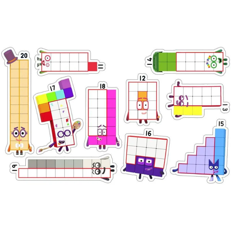 1/3 шт. номерные блоки наклейки мультфильм аниме детские игрушки цифры граффити