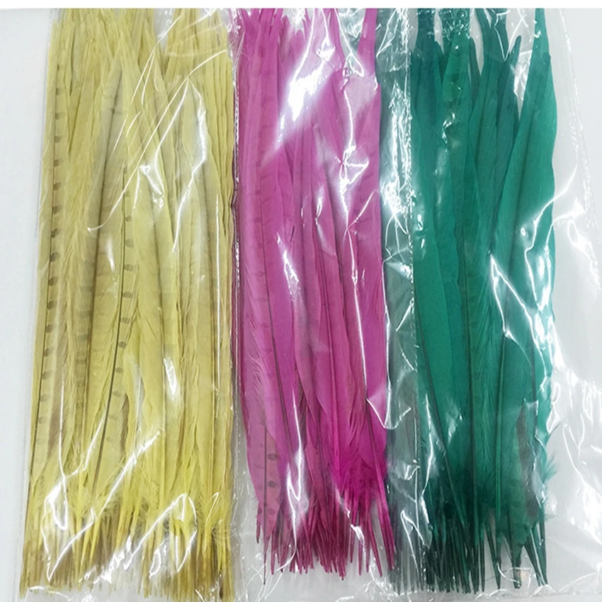 

500Pcs/lot Ringneck Pheasant Tail Feather 50-55CM 20-22" DIY Dyed Natural Crafts Feathers Home Jewelry Party Wedding Decorations