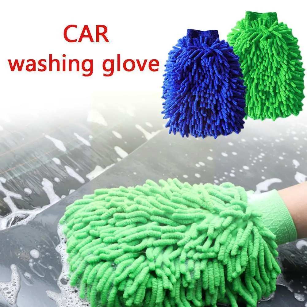 

1pc Car Wash Gloves Ultrafine Fiber Chenille Glove Drying Clean Auto Towel Microfiber Cleaning Car Wash Hemming Cloth Windo R7h9