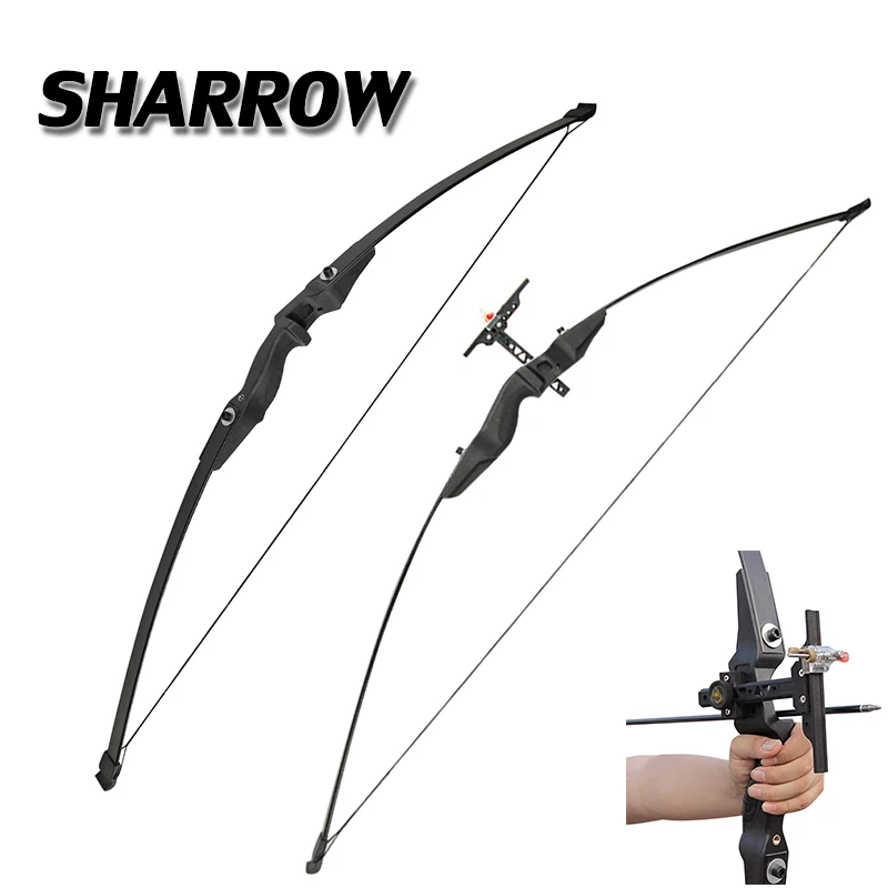 

1pc M99 52inch Recurve Bow Black Bring own Bow Sight Long Bow Sports Game Training Profession Shooting Motion Field Hunting