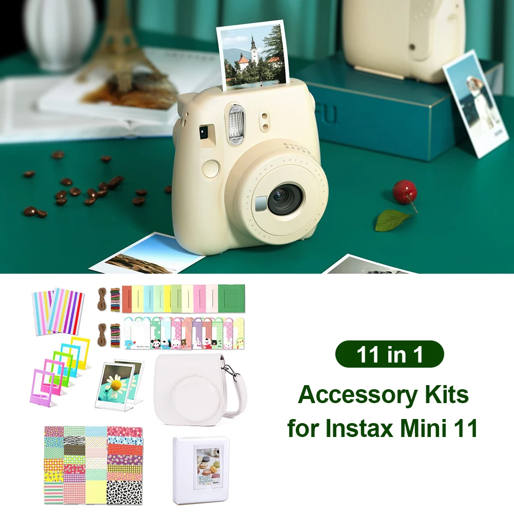 

Instant Camera Accessories Bundle Shoulder Bag Album Photo Frames Album Camera Accessories for Fujifilm Instax Mini 11