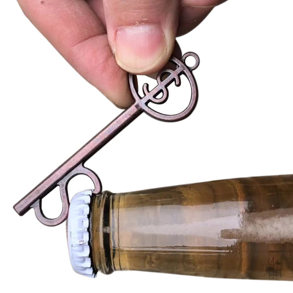 Винтажная открывалка для бутылок вина цвета шампанского пива в форме ключа