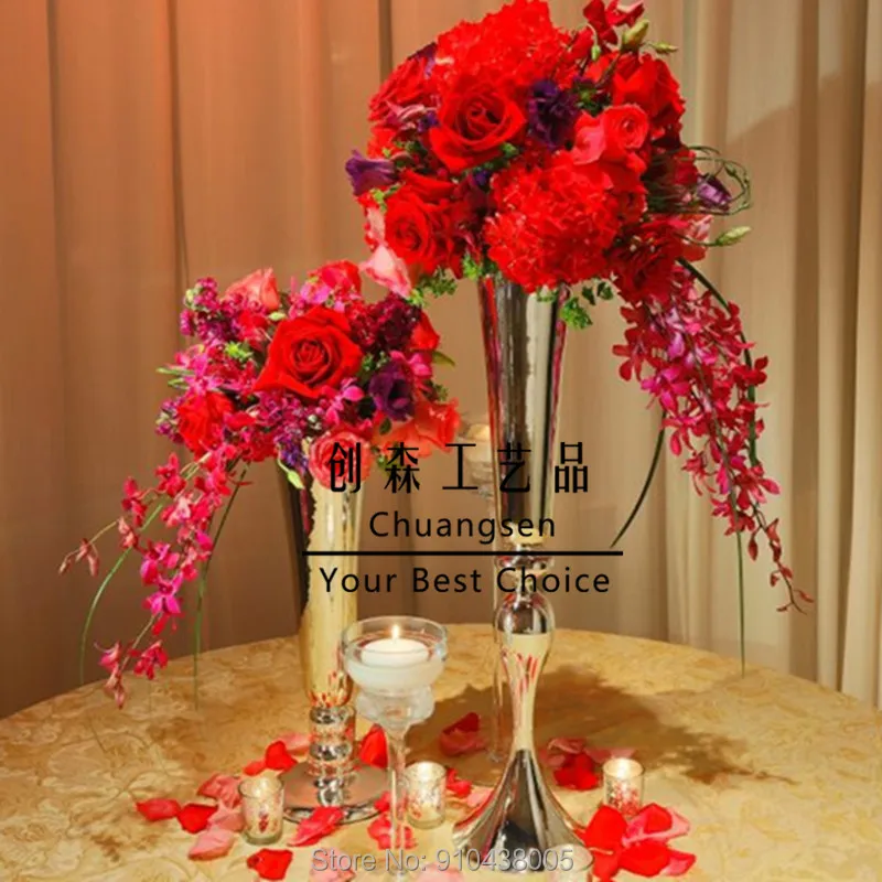 Настольная ваза для цветов орнамент в виде цветочных арок вечерние украшения