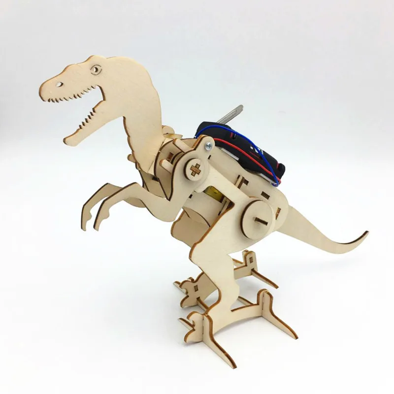

DIY STEM Toys For Children Electric Walking Dinosaur T Rex Construction Puzzle Boys Craft Technology Educational Toys Brinquedos