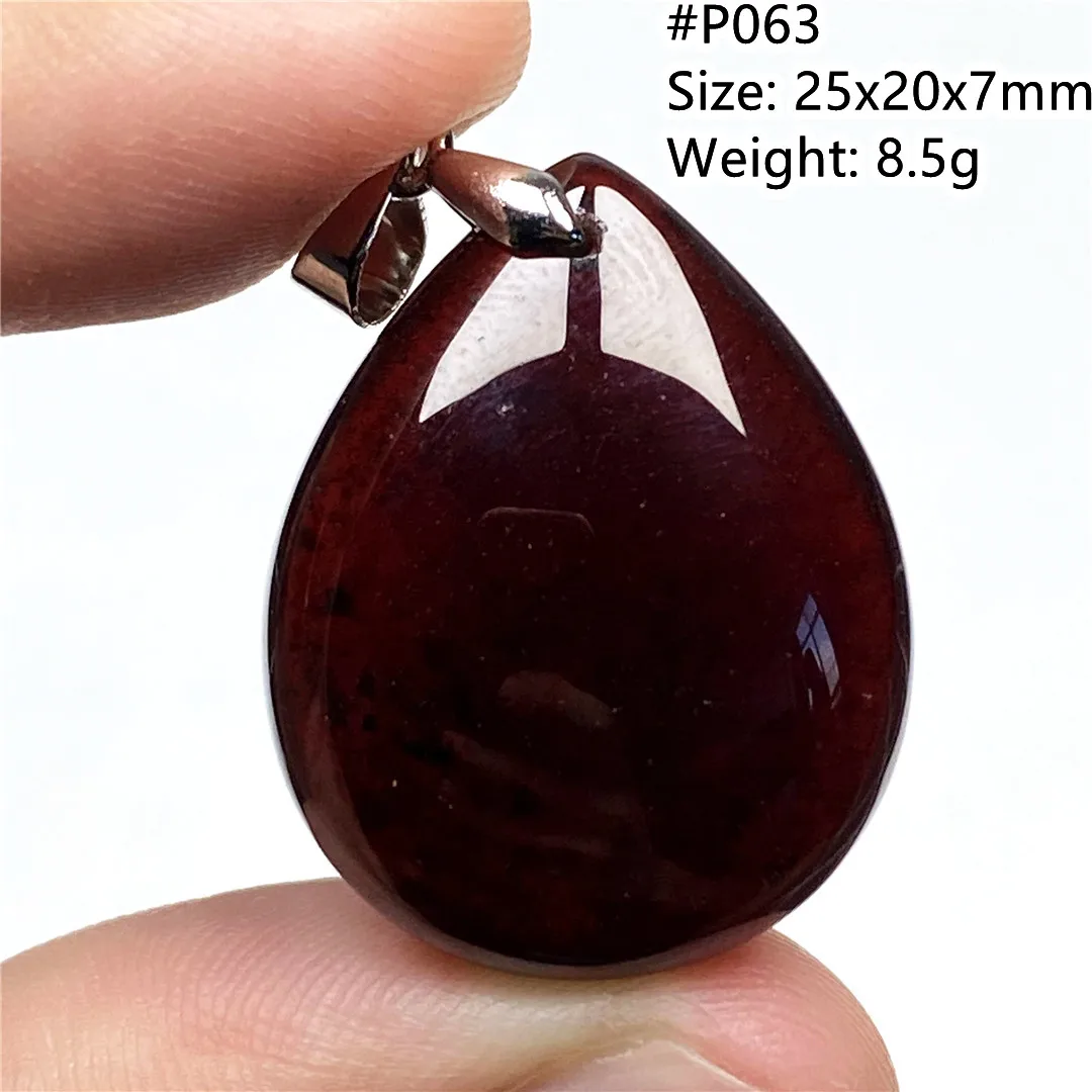 

Top Natural Red Garnet Pendant Jewelry For Women Lady Men Healing Love Stone 25x20x7mm Beads Silver Clear Crystal Gemstone AAAAA
