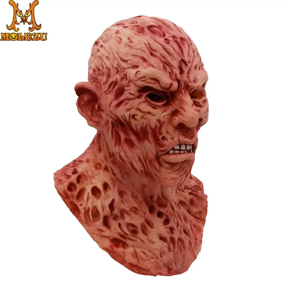 

Ужасная маска Molezu, Фредди Крюгера, Реалистичная, костюм для взрослой вечеринки Делюкс, страшная маска на Хеллоуин, реквизит для карнавала, К...