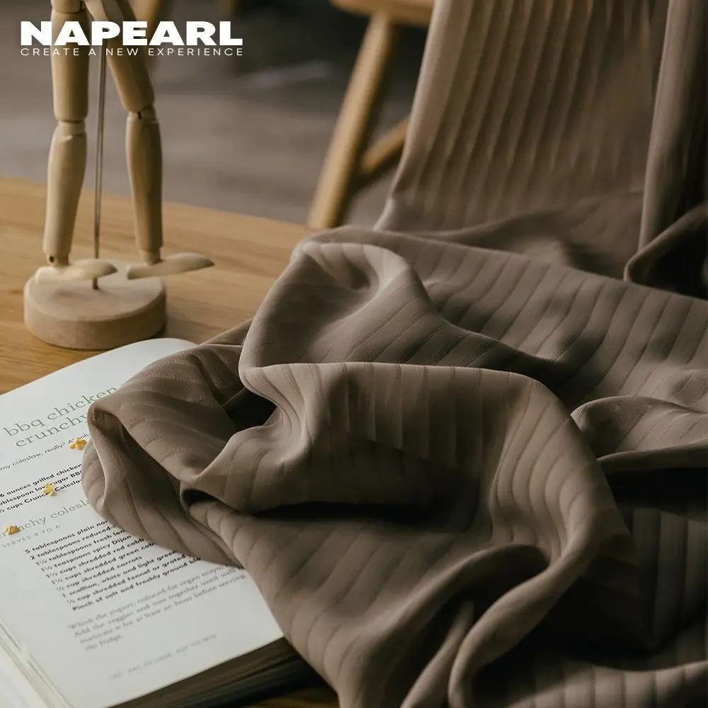 NAPEARL 1 шт. Тюль с полосатым дизайном, элегантные современные занавески для спальни, гостиной, домашнего декора, простые и универсальные.