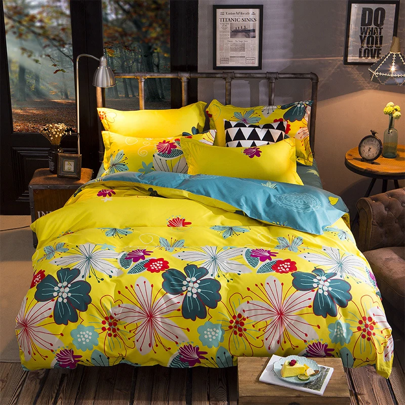 Пододеяльник с рисунком гриба 3/4 шт. постельный комплект для детей мягкое