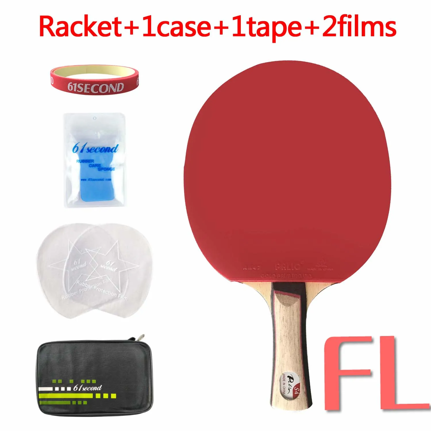 FL with F 1case Pro Combo ракетка Palio S4 с AK47 красный и AK47 синий каучук - Цвет: FL with F 1case
