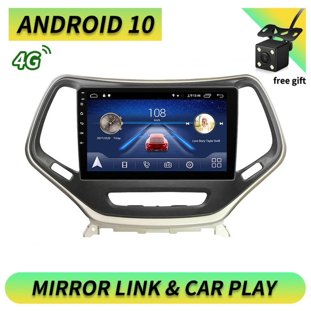 2 Din автомобильное радио навигация GPS Bt плеер 9 дюймов экран для Jeep Grand Cherokee 5 KL 2014-2018