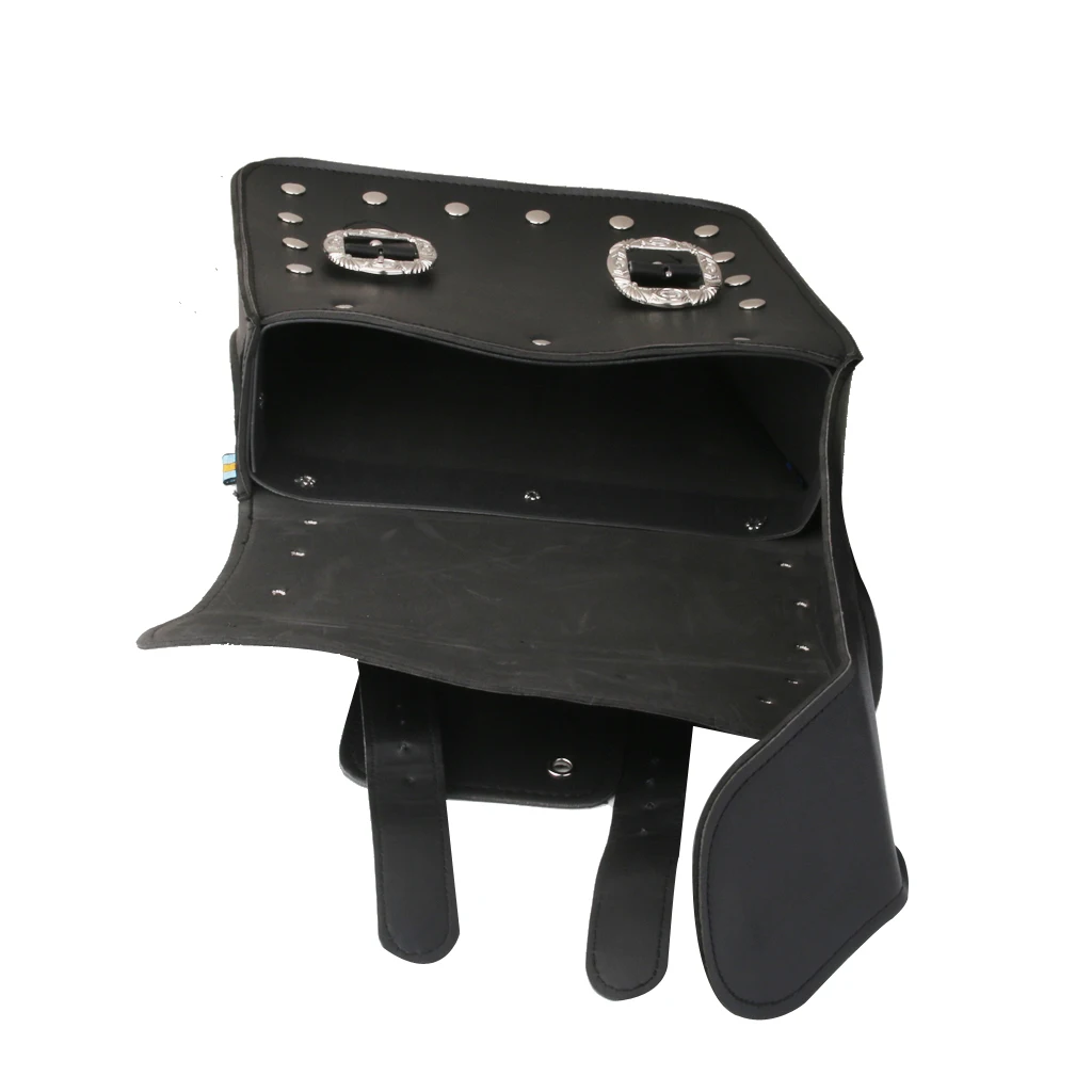 

2 PU Leather Motorcycle Tool Bag Pannier Saddle Toolbag Pannier