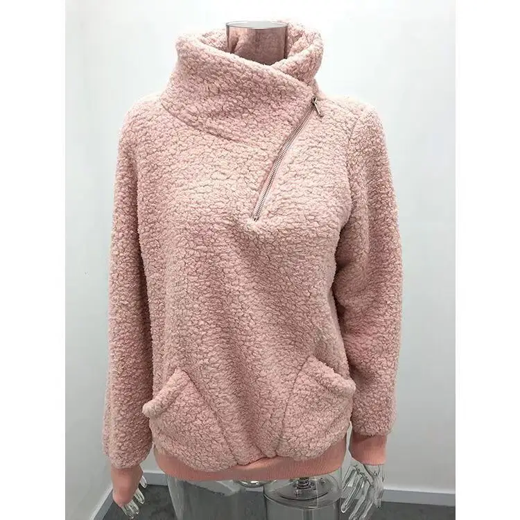 

Autumn and Winter Women's High Collar Solid Color Thickened