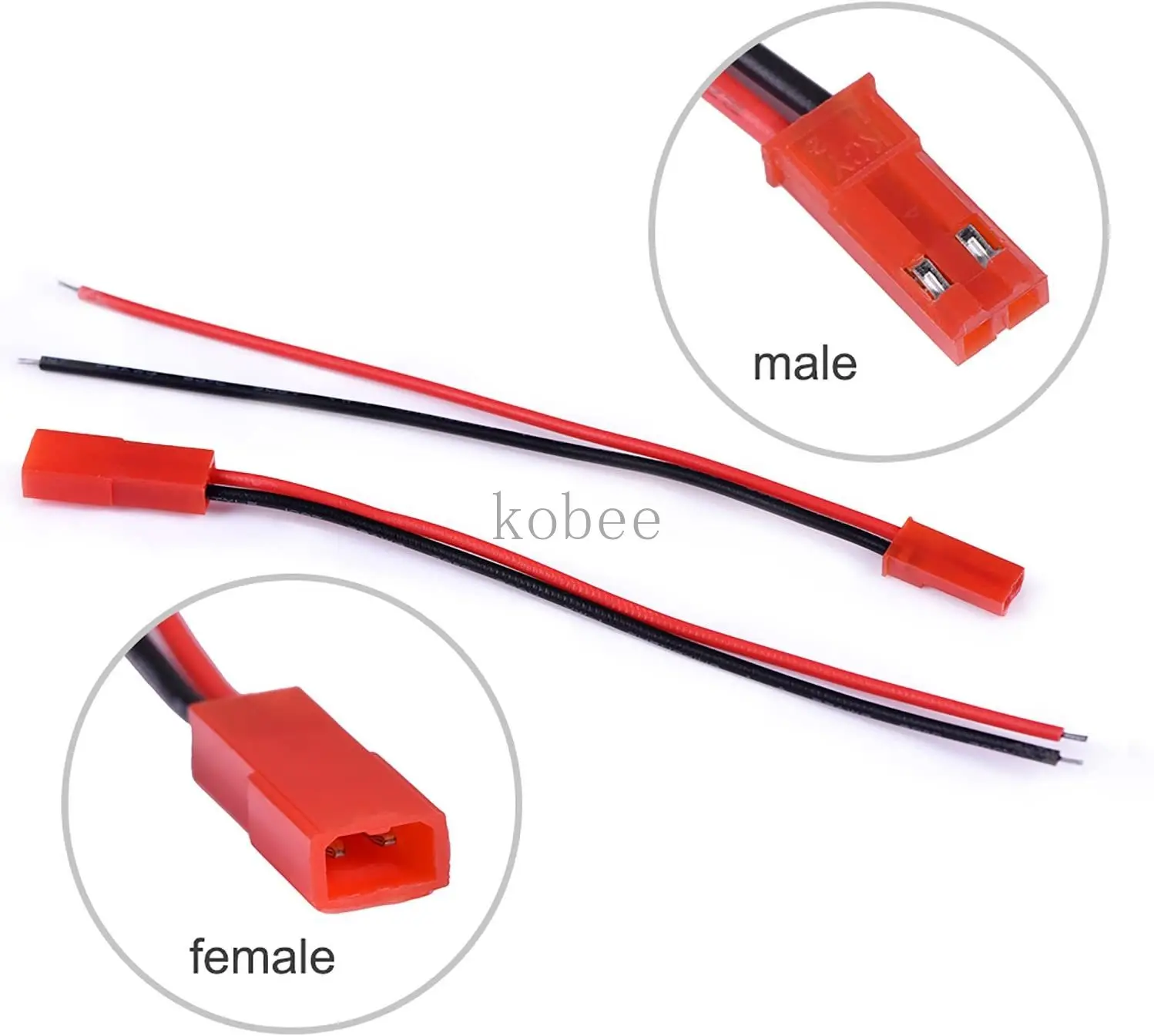 50/100 пар 2 Pin JST Штекерный кабель штекер/гнездо Разъем для RC BEC батарея вертолет DIY FPV