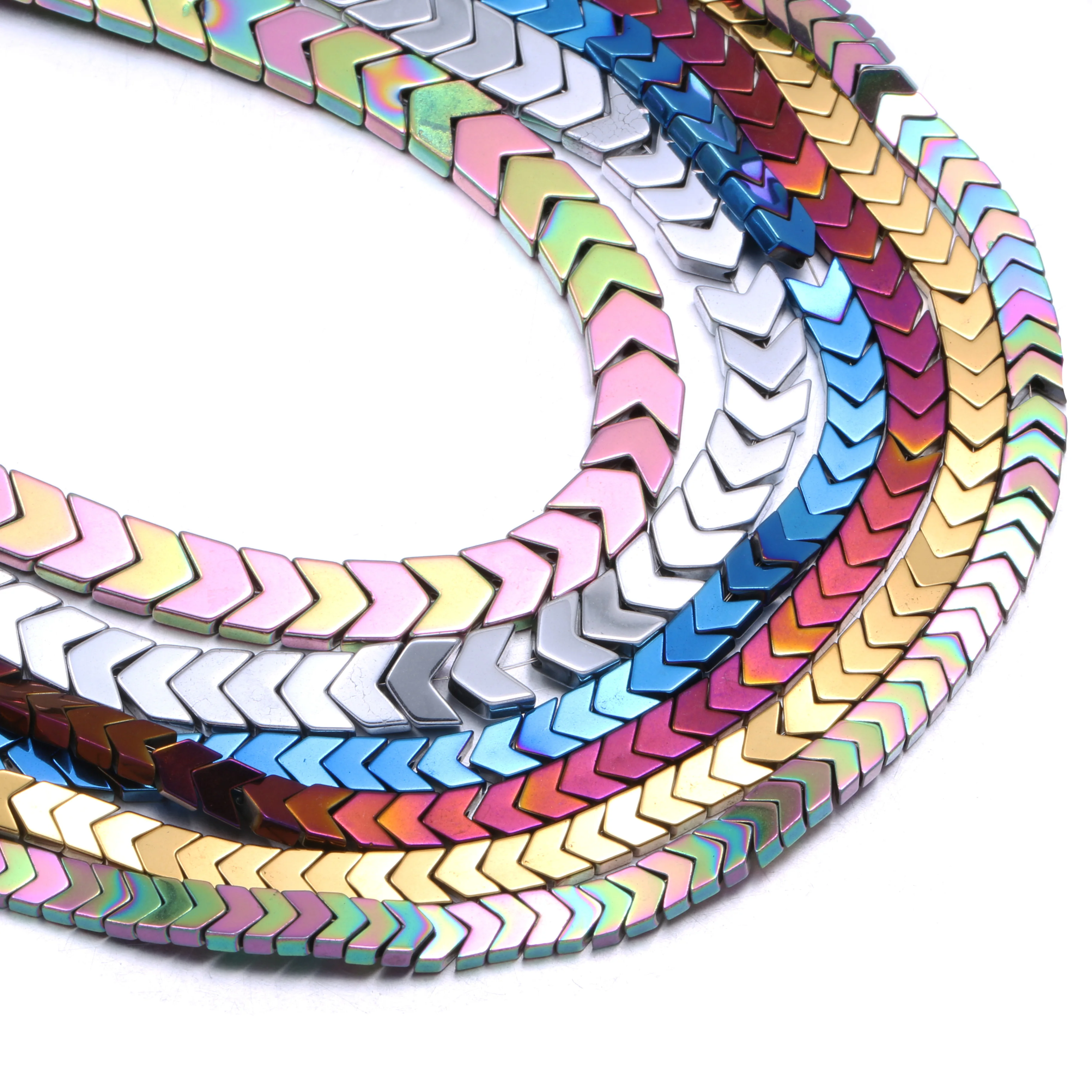 Бусины из натурального камня бусины гематита в форме стрелы для изготовления