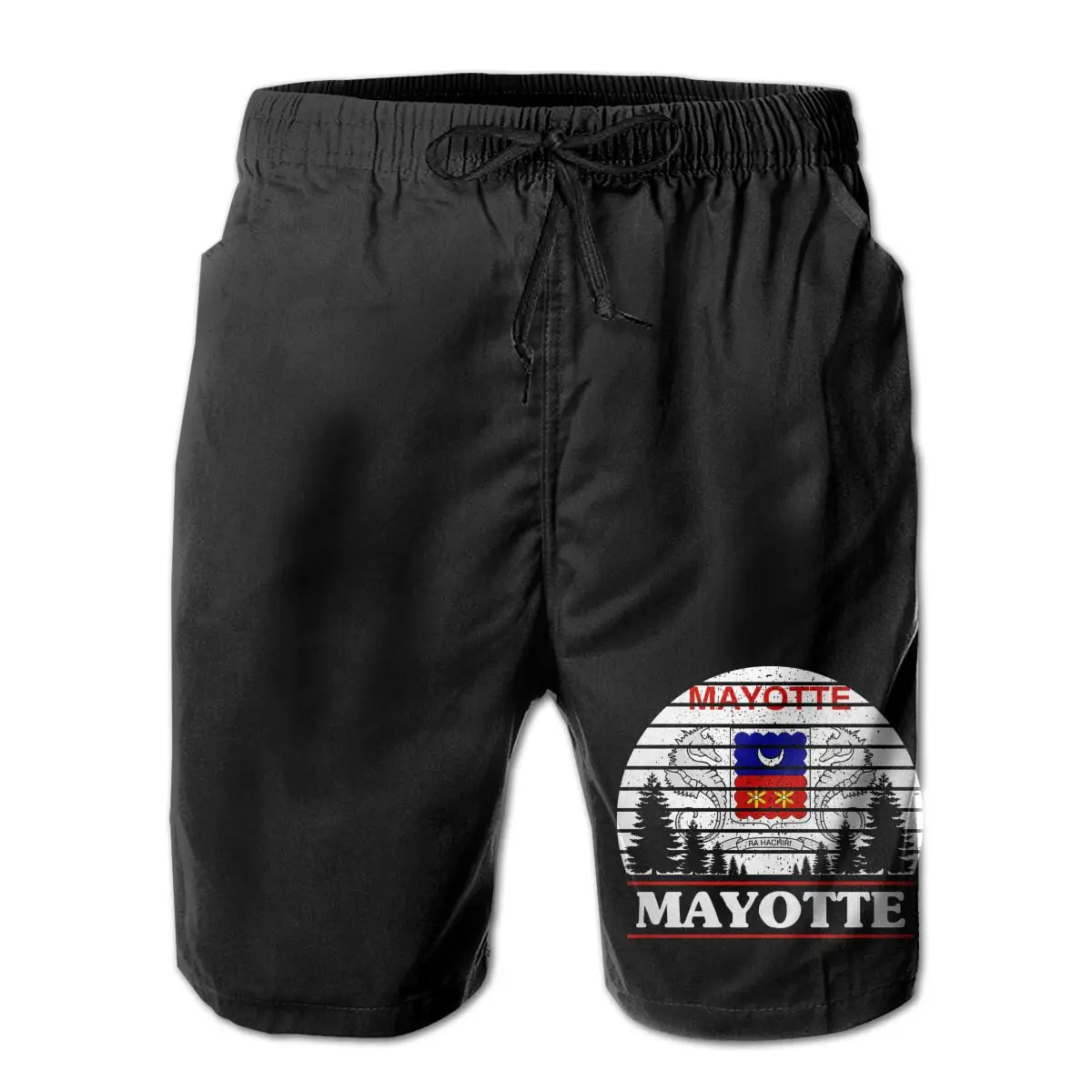

Summer Men Beach Short Breathable Quick Dry Geek Sports Mayotte Racerback Hawaii Printing Pants