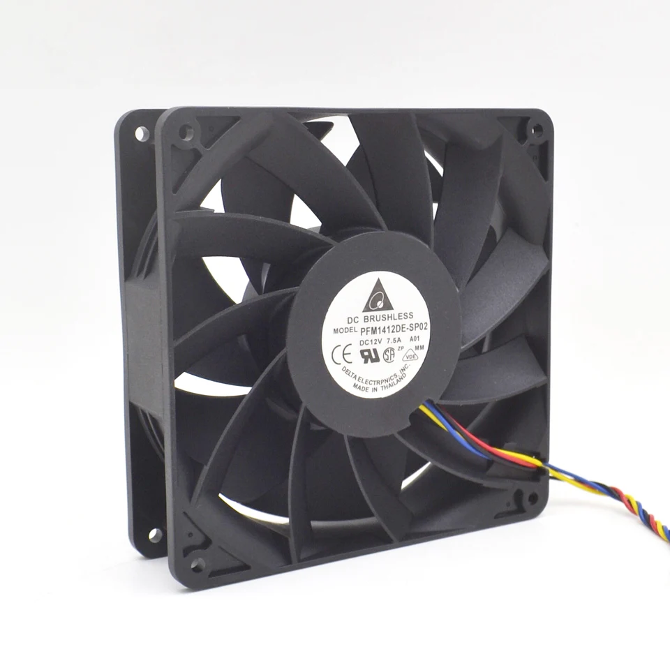 1 шт. PFM1412DE-SP02 12v 7.5A 14038 14 см насилия pwm регулятором скорости вентилятора