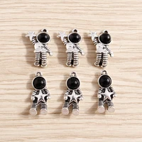 10pcs 1321mm vintage silver color alloy astronaut star charms for jewelry making cute drop earrings pendant necklaces accessory