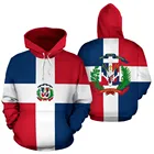 Длинные Топы, пуловеры, удобные теплые, флаг Доминиканской Республики г., модные толстовки с капюшоном г.
