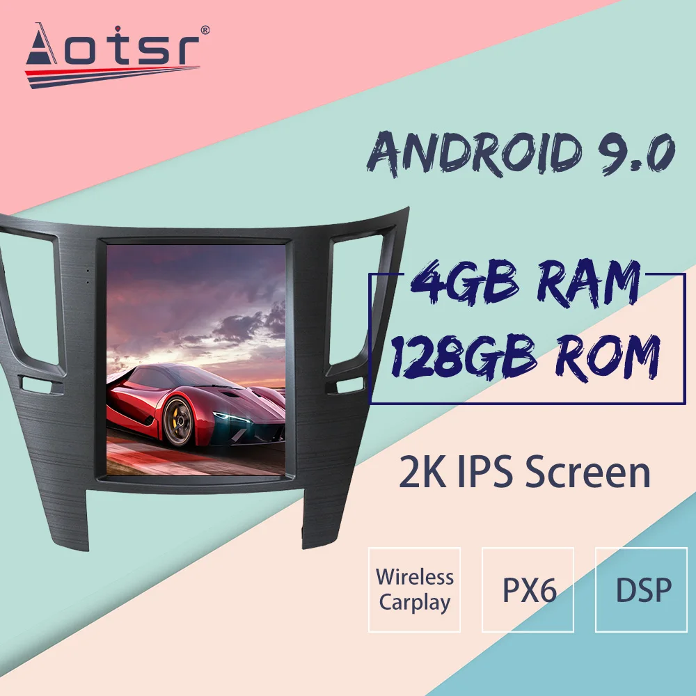 

4+128G For Subaru Legacy Outback Android Radio Tape Recorder 2009-2014 Car Multimedia Player Stereo Head Unit PX6 Tesla GPS Navi