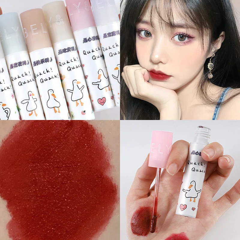 

Natural Cute Velvet Matte Liquid Lipstick Waterproof Long Lasting Moisturizer lip gloss lipgloss Red tint Makeup Women Beauty