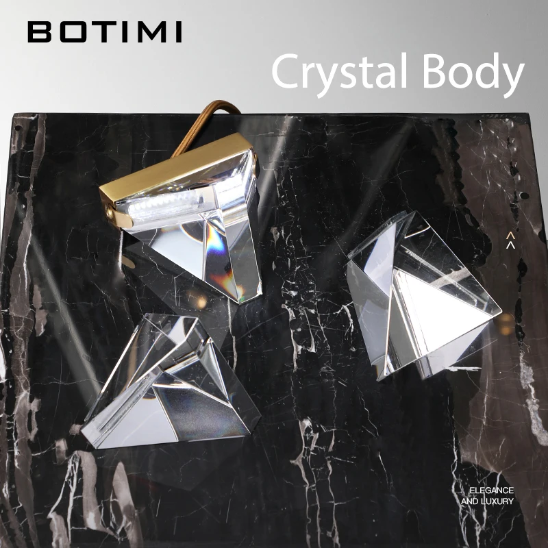 Подвесные светильники BOTIMI постмодерн полностью из меди с кристаллами роскошный