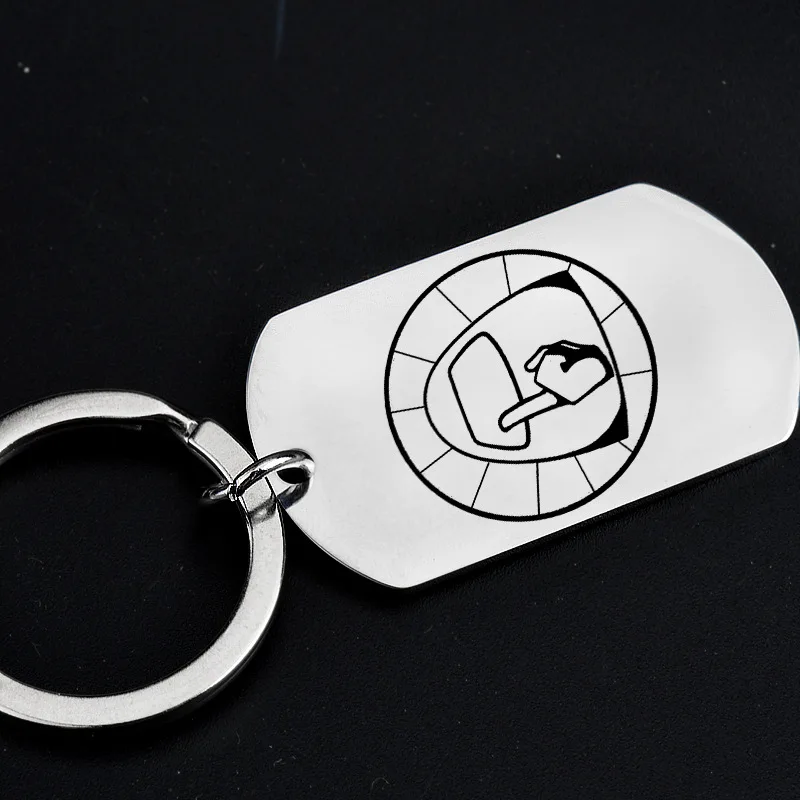 

1pcs Hot Anime Game Related Products Keychains Accessories Among Us Trust No One Among Us Keyrings A Gift For A Friend