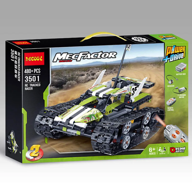 Decool 3501 совместимый с legoinglys Technic автомобиль 42065 RC Гусеничный гонщик строительные