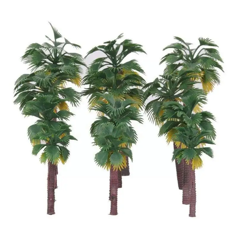 

Building Train Model Diy Material Sand Table Mini Tropical Tree Tree Palm Coconut Plastic Simulation R7L4