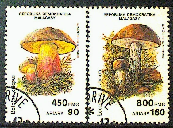 

2 шт./компл. Мадагаскарские почтовые штампы 1990 гриб, почтовые штампы для коллекционирования