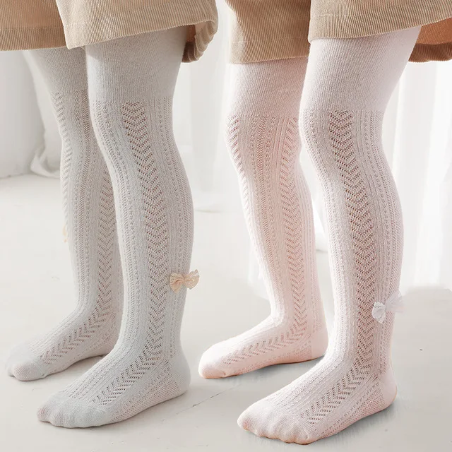 

Summer children pantyhose cute bow thin mesh soft breathable stripes kids girls baby pantyhose infant tights