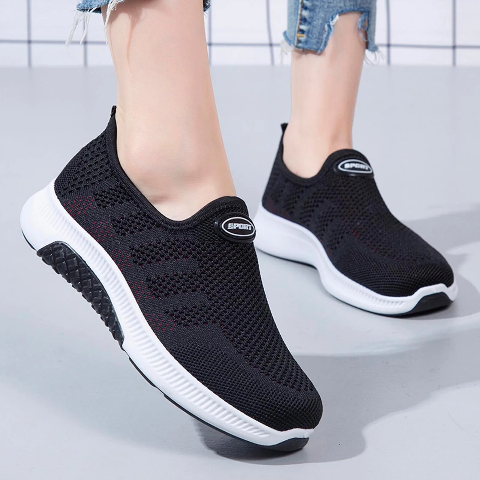 

Sneakers Women 2021 Fashion Mesh Comfortable Lightweight Breathable Running Shoes Sneakers Zapatillas Mujer Deportiva #01
