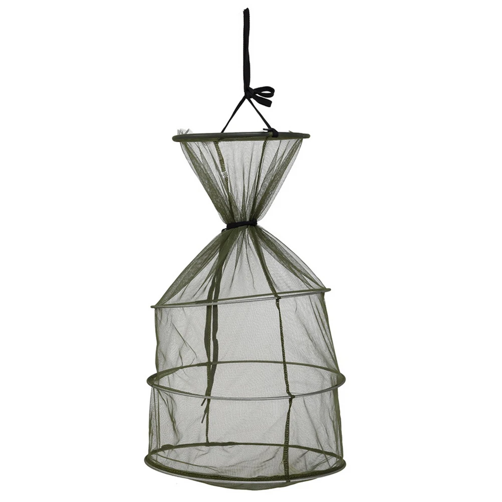 Портативная рыболовная корзина с отверстием 1 мм Складная сетка-краб для рыбалки