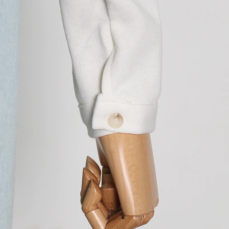 

GALCAUR Hollow Out Denim Windbreakers For Women Lapel Long Sleeve Patchwork Oversized Streetwear Trench 2021 Autumn Clothes Tide