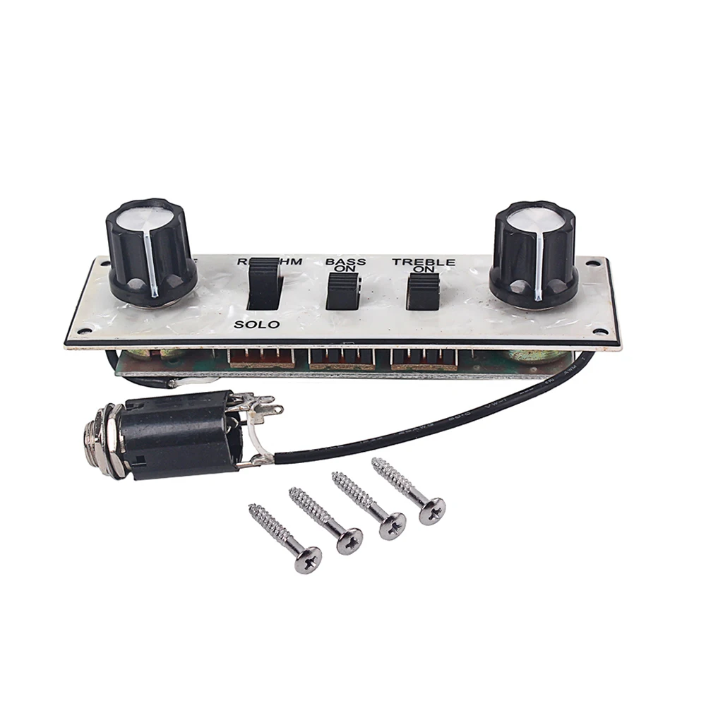 

Electric Bass Wired Control Plate Circuit Board with Knobs Bass Control Plate GU238 Electric Bass Wired Control Plate