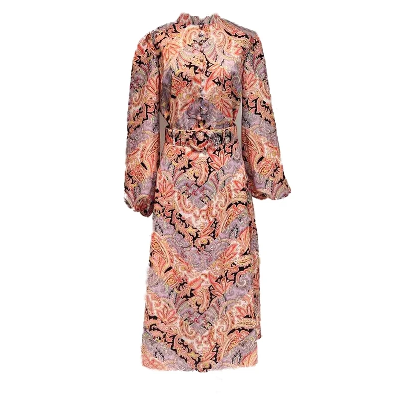 

Big brand winter women's satin print loose top shirt + skirt suit 2020New women's clothing loose fashion party two-piece suit XL