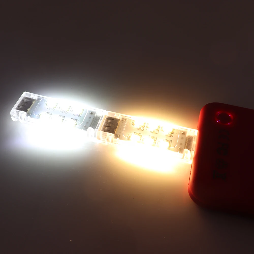 Мини USB гаджет светодиодный Ночной светильник лампа для кемпинга двухсторонний 12