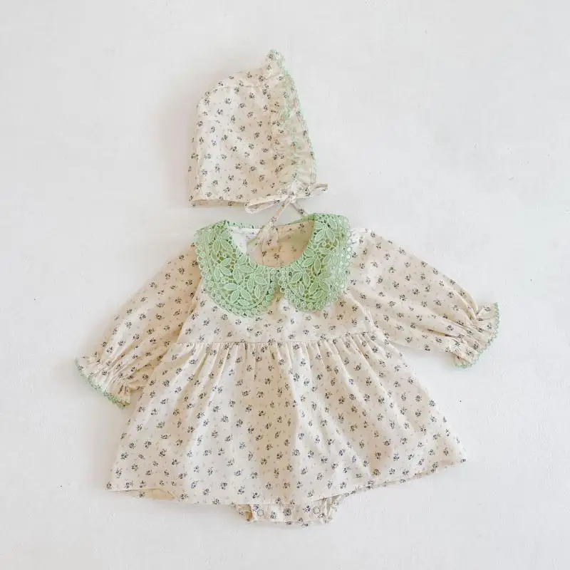 Платье с цветочным рисунком и длинными рукавами для маленьких девочек Красивые