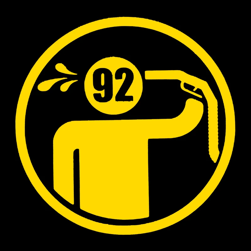 40120# наклейки на авто 92 бензин водонепроницаемые машину наклейка для