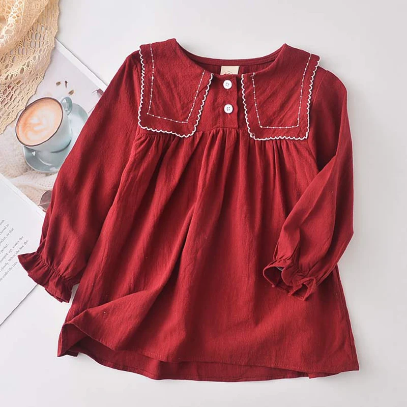 

2021 Girls Dress Autumn Spring Ruffles Long Sleeve Princess Dresses for Girl Kids Dress for 3-7T Baby Girl Vestidos Clothes